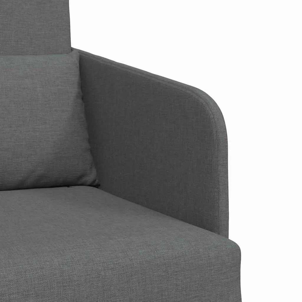 Sofa Bed Grey 65 x 80 x 83 cm Convertible Fabric Modern Floor Furniture