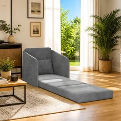 Comfort and Value with the Grey Velvet Convertible Sofa Bed