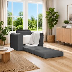 Practical Grey Sofa Bed with Easy Maintenance