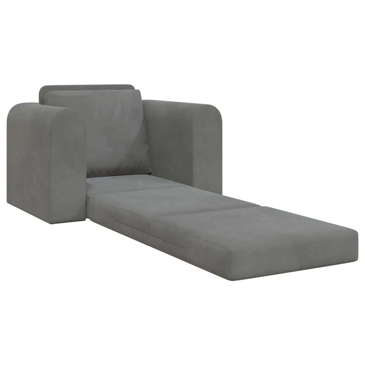 Sofa Bed Grey Velvet Convertible Couch Living Room Guest Space Compact Modern