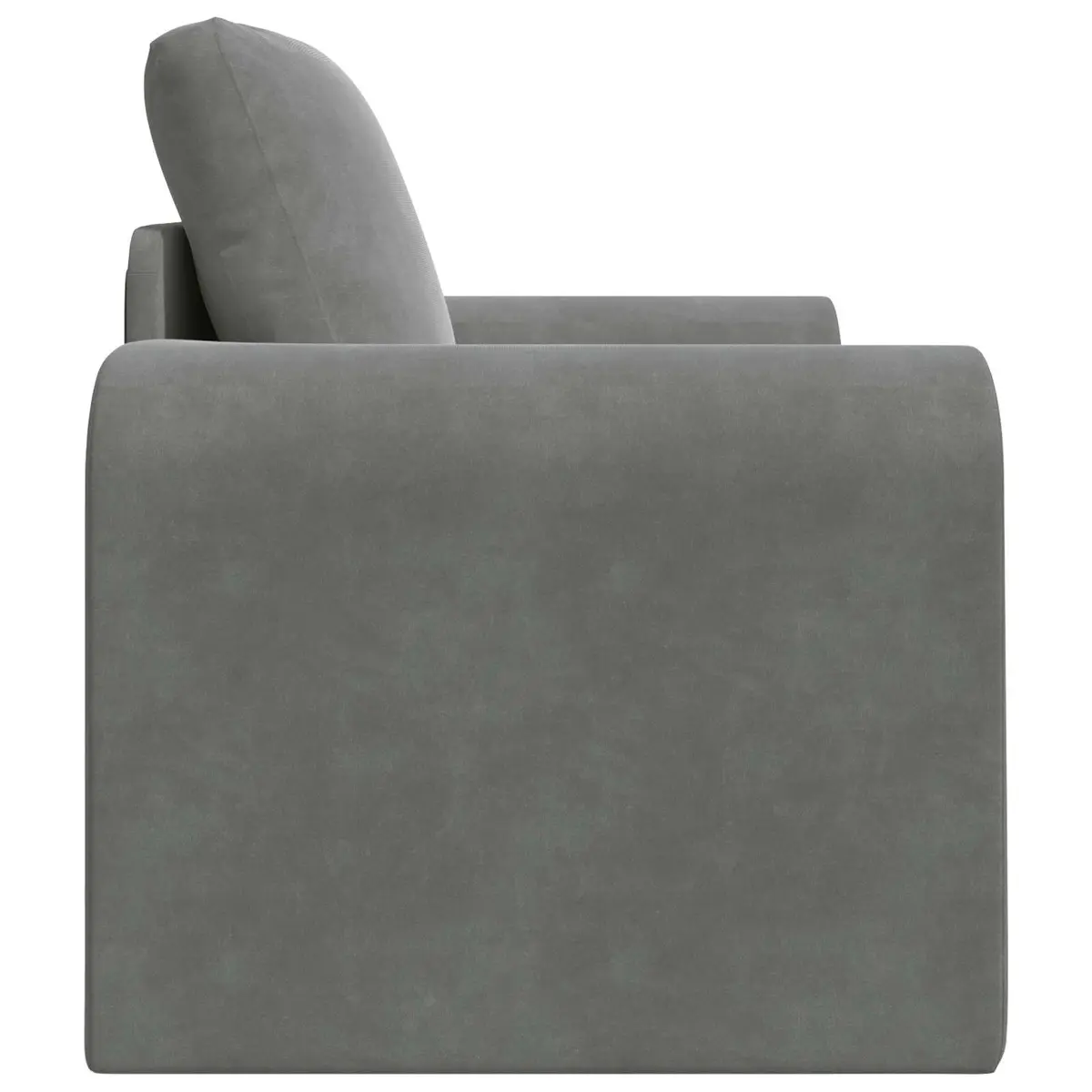 Sofa Bed Grey Velvet Convertible Couch Living Room Guest Space Compact Modern
