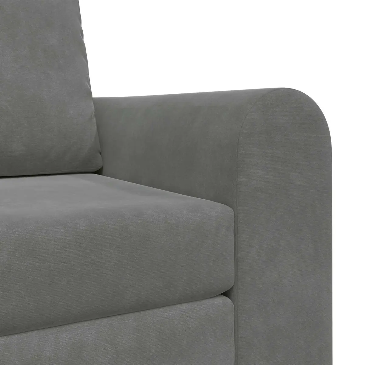 Sofa Bed Grey Velvet Convertible Couch Living Room Guest Space Compact Modern