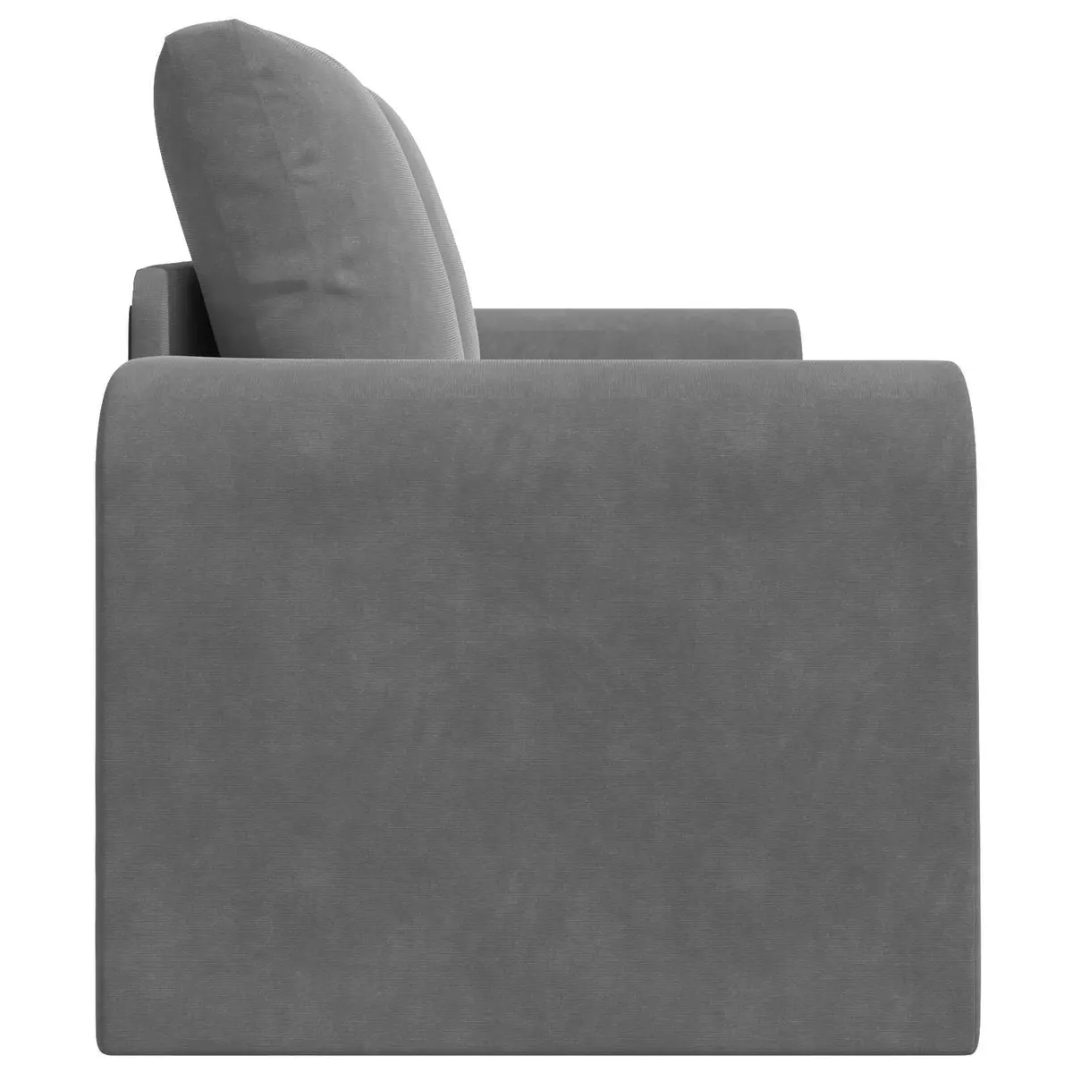 Sofa Bed Grey Velvet Convertible Couch 148x71x83cm Modern Living Room Guest Space