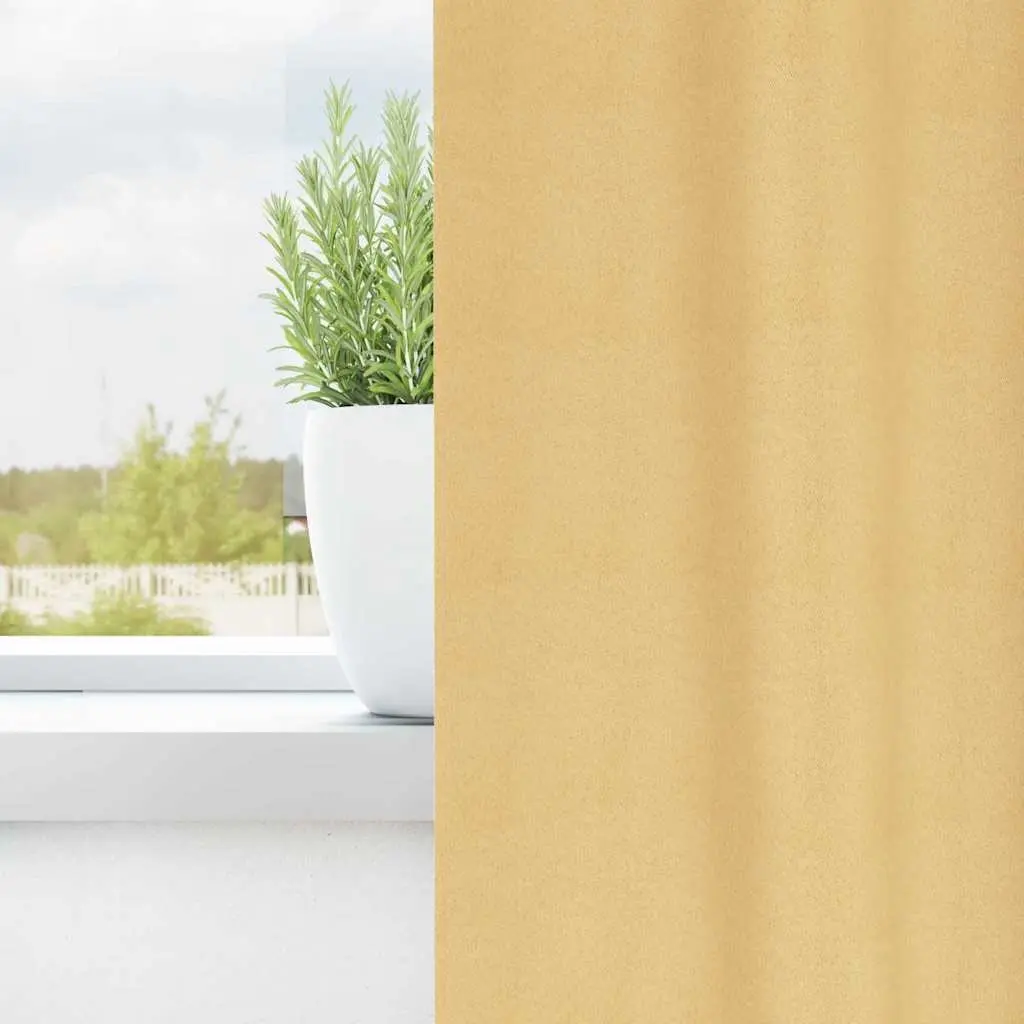Blackout Curtains 2 pcs Beige 245 x 140 cm Window Drapes