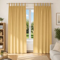 Quality Beige Blackout Curtains 2 Panels 245 x 140 cm