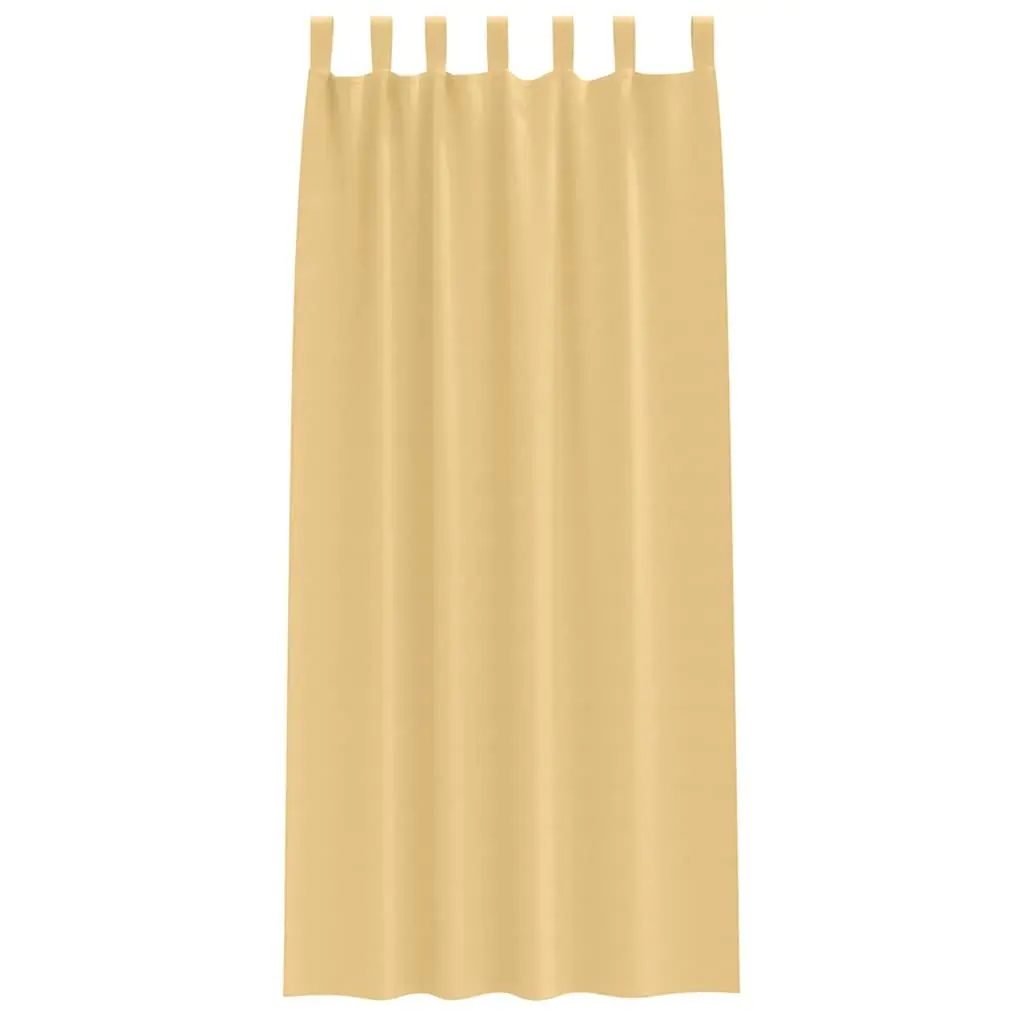 Blackout Curtains 2 Pieces Beige 245 x 140 cm Window Drapes