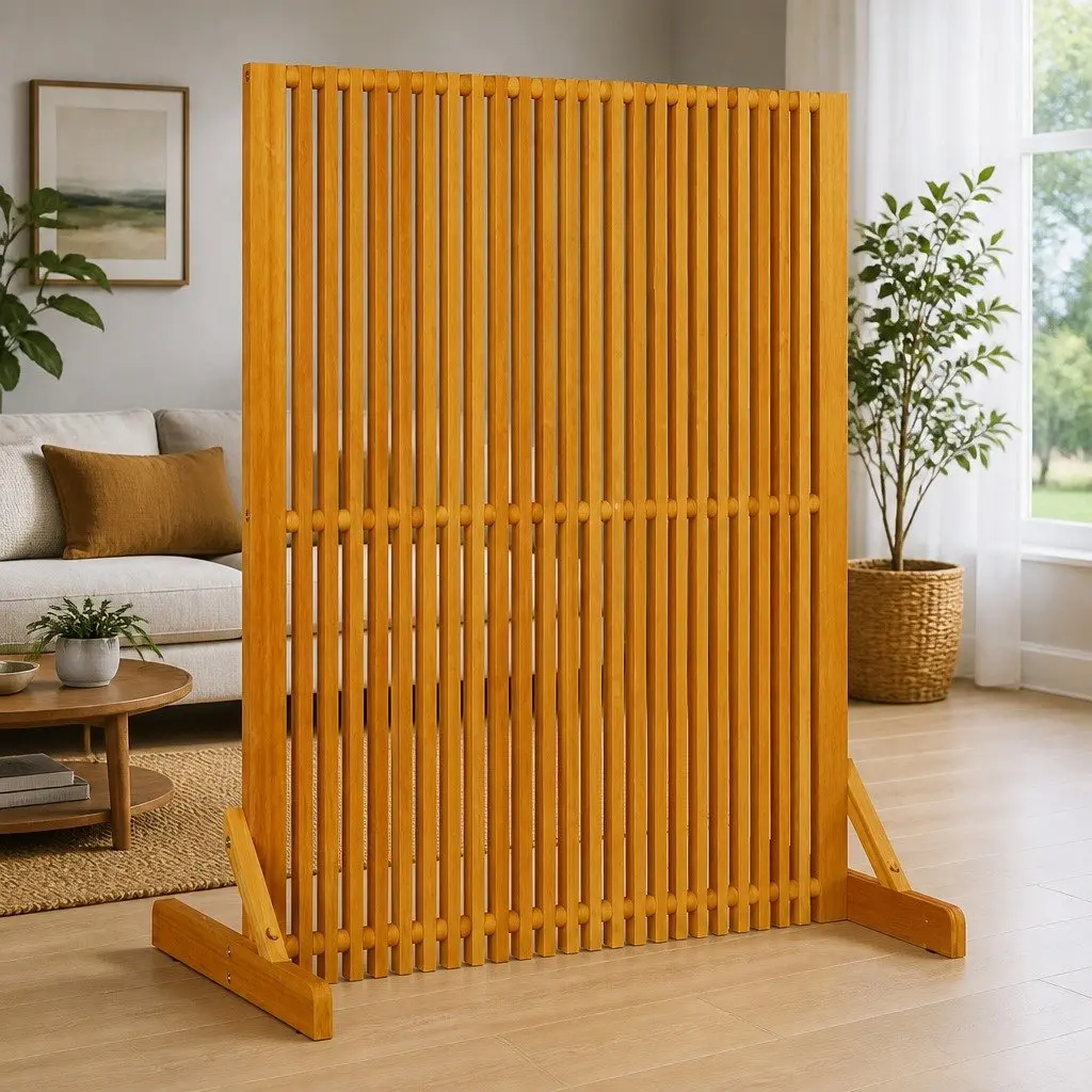 Privacy Screen Room Divider in Brown 79.5x50x110cm