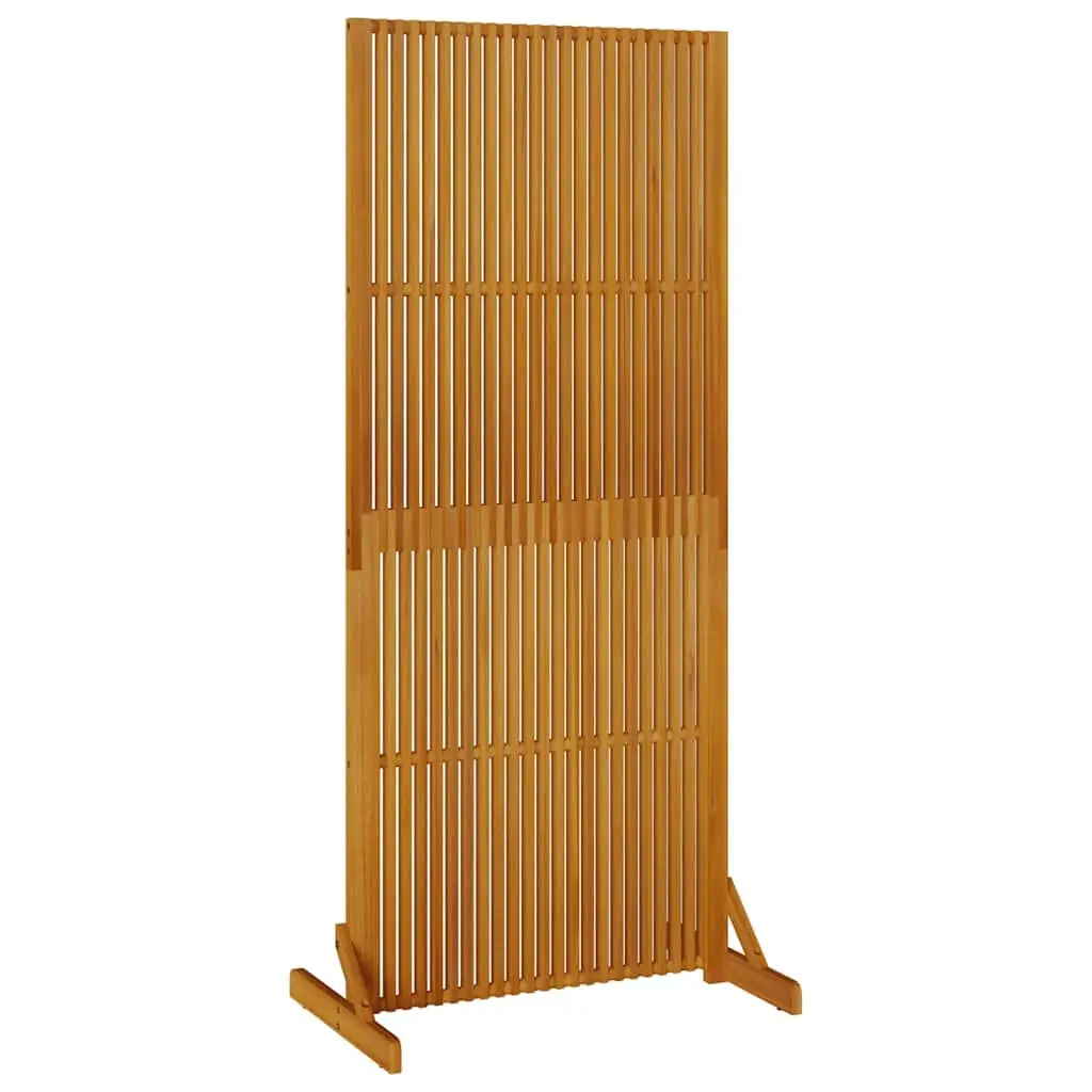 Room Divider Privacy Screen Indoor Outdoor 180.5cm Brown Wooden Slatted Freestanding