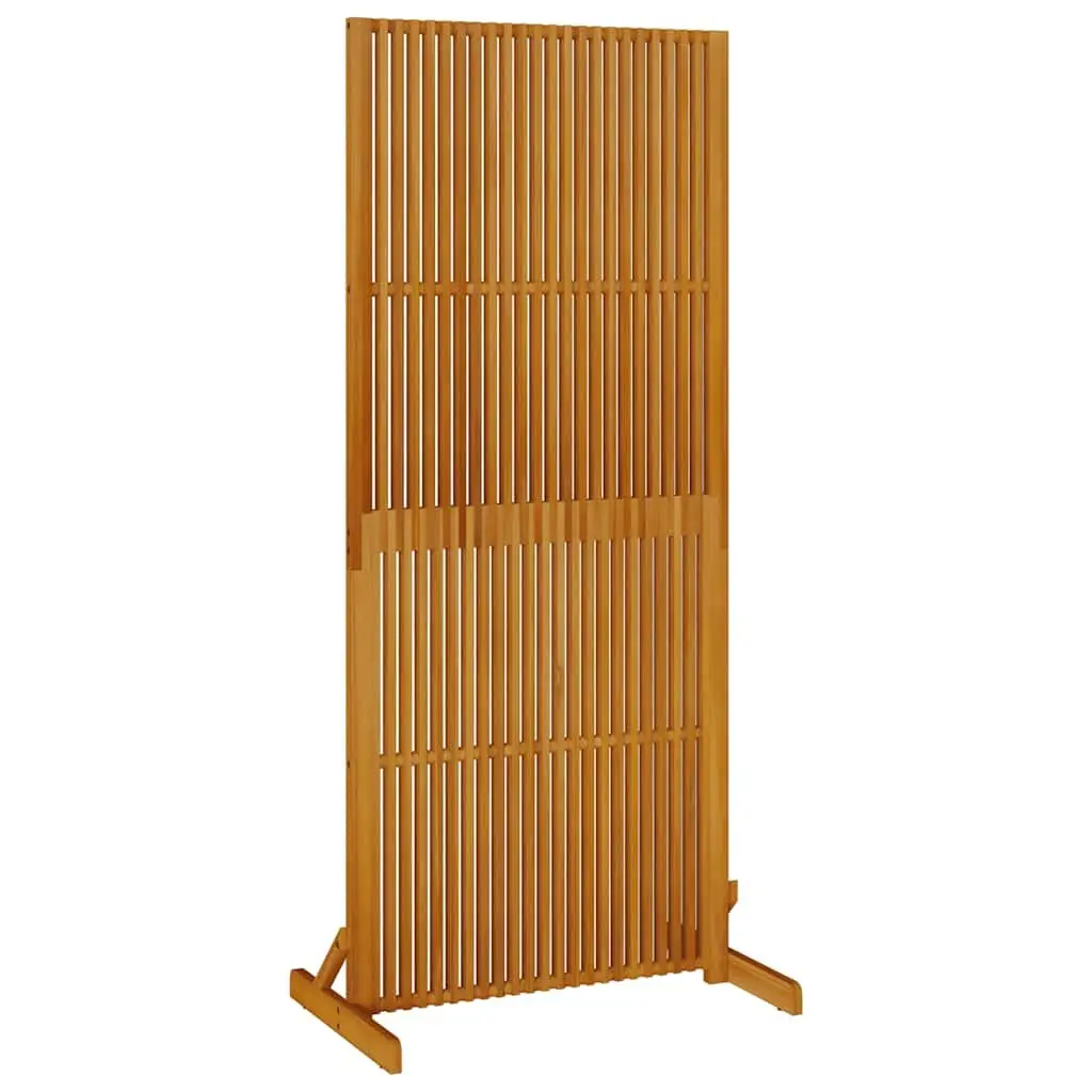 Room Divider Privacy Screen Indoor Outdoor 180.5cm Brown Wooden Slatted Freestanding