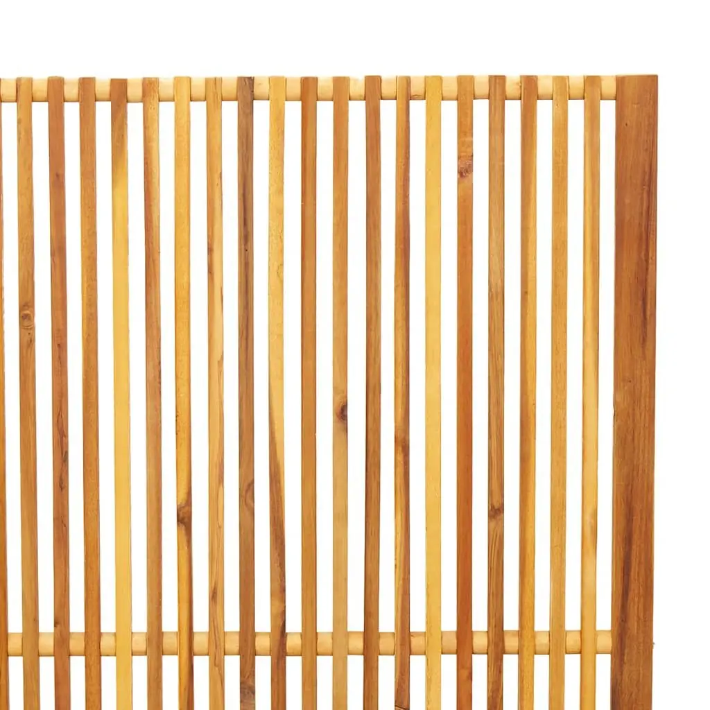 Room Divider Privacy Screen Indoor Outdoor 180.5cm Brown Wooden Slatted Freestanding