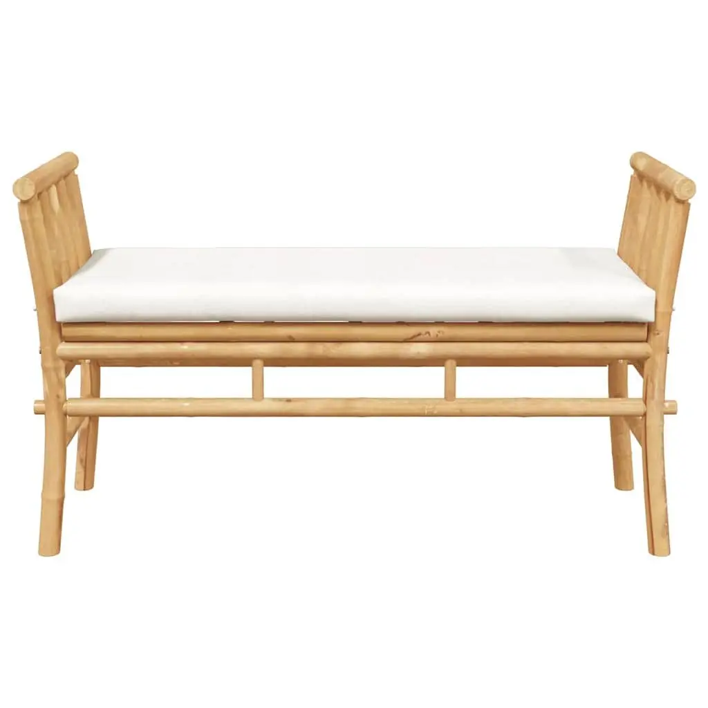 Brown Bamboo Bench 110x38x65cm for Relaxation