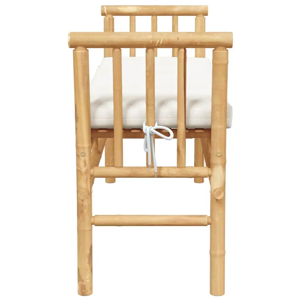 Brown Bamboo Bench 110x38x65cm for Relaxation