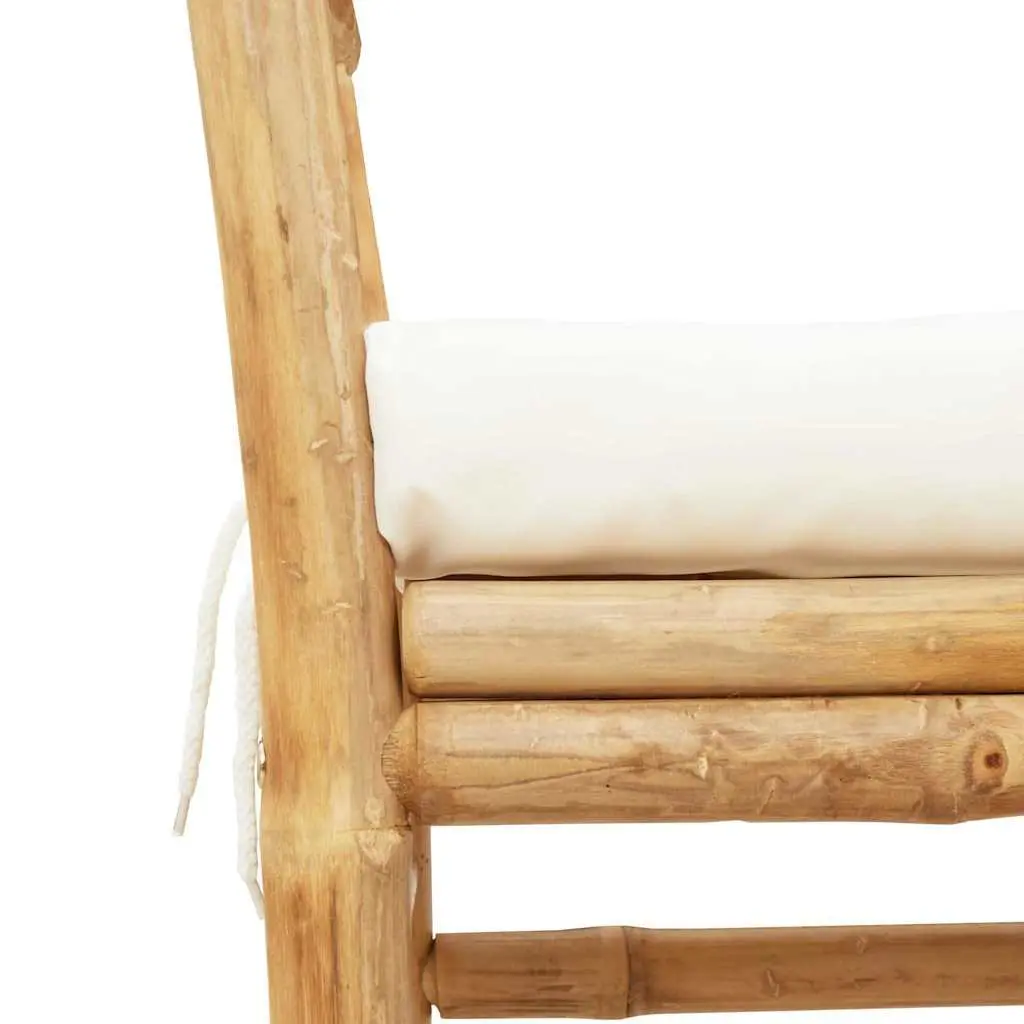 Brown Bamboo Bench 110x38x65cm for Relaxation
