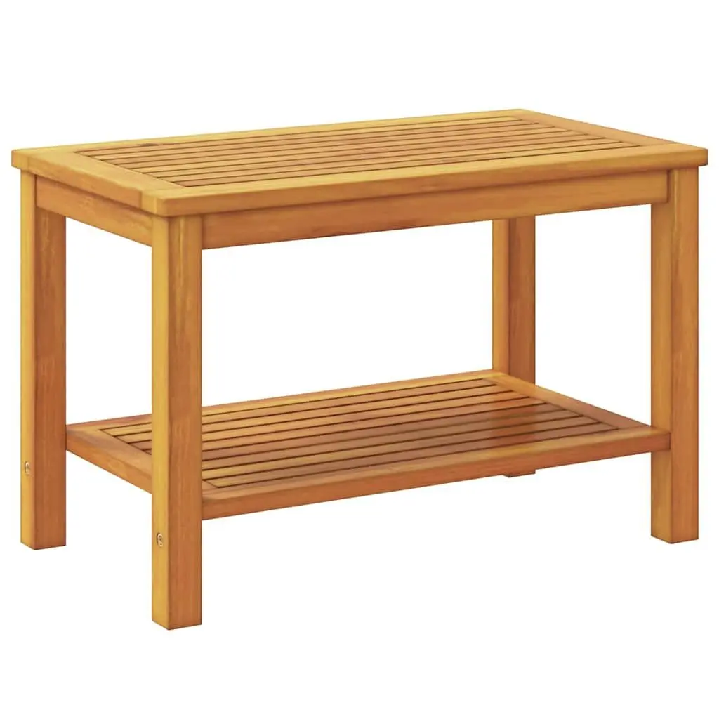 Solid Acacia Wood Side Table Brown Accent Coffee Table Garden Patio Indoor