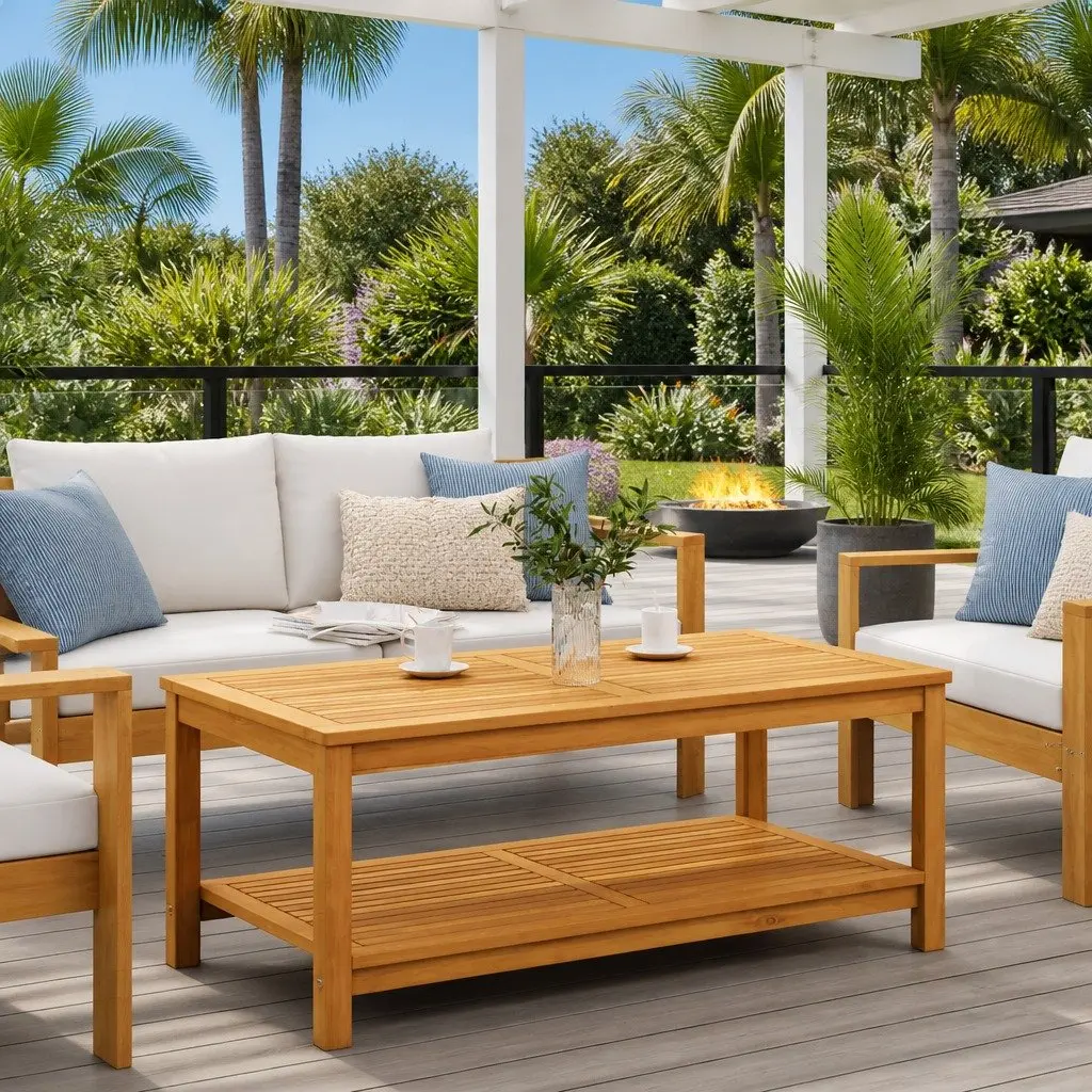 Side Table Made from Solid Acacia Wood