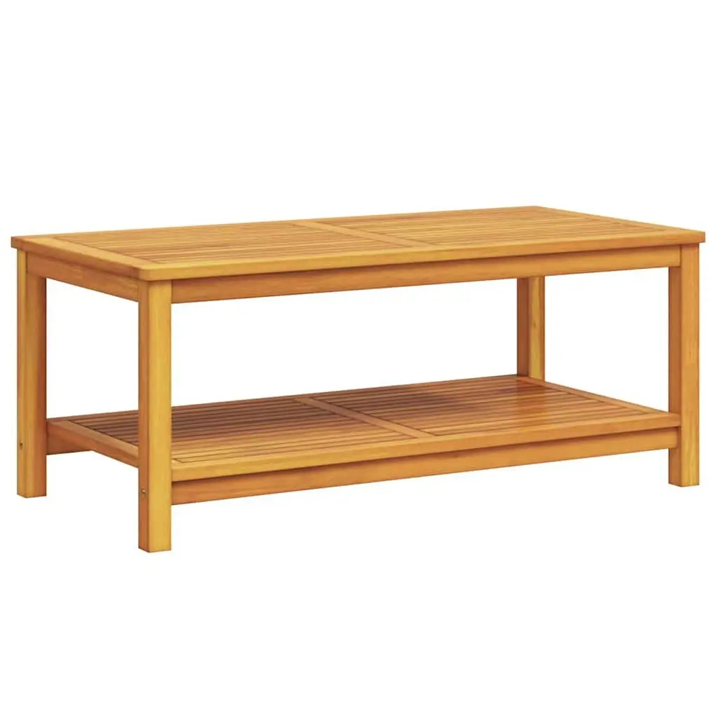 Side Table Solid Acacia Wood Indoor Outdoor Accent Furniture 110cm Brown