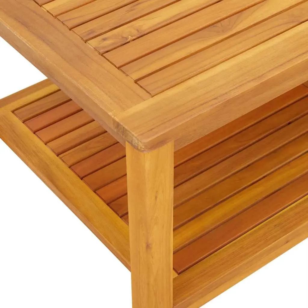 Side Table Solid Acacia Wood Indoor Outdoor Accent Furniture 110cm Brown