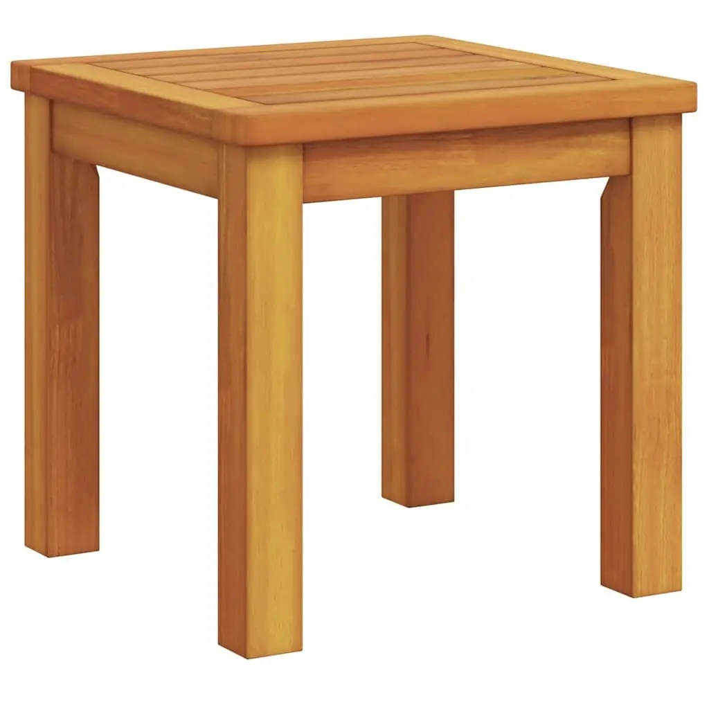 Side Table Square Solid Acacia Wood Garden Patio Outdoor Indoor 35x35x34cm Brown