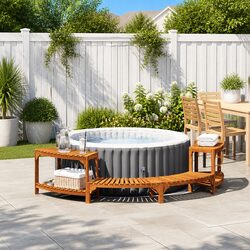 Acacia Wood Hot Tub Surround: Practicality Meets Style