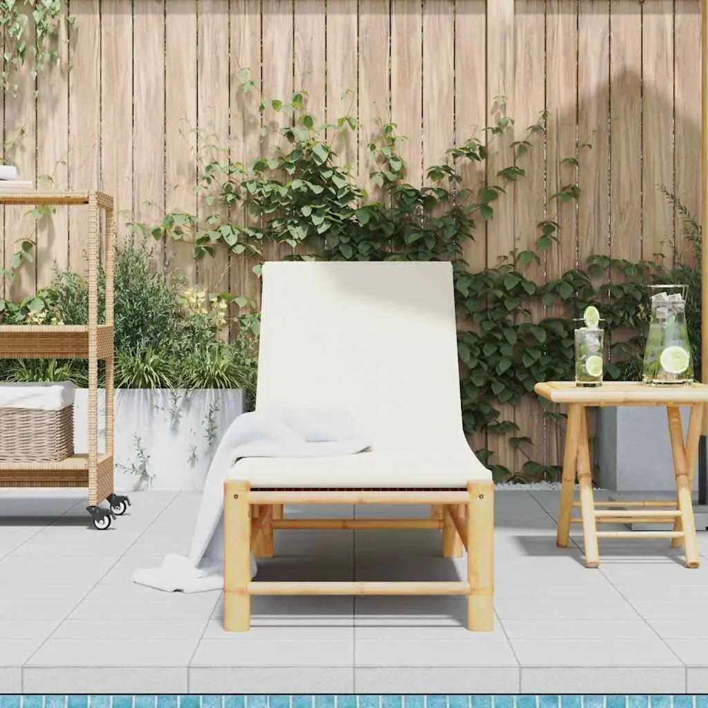 Sun Lounger Adjustable Backrest Outdoor Garden Patio Lounge Chair Brown