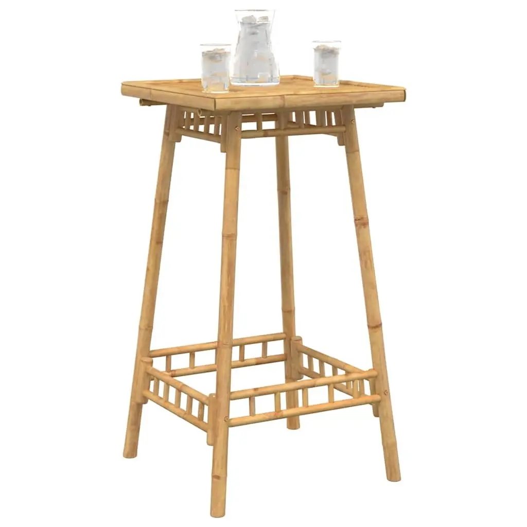 Bamboo Outdoor Bar Table 55x55x100 cm