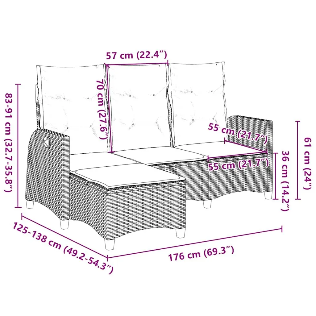 L-shaped Grey Garden Sofa