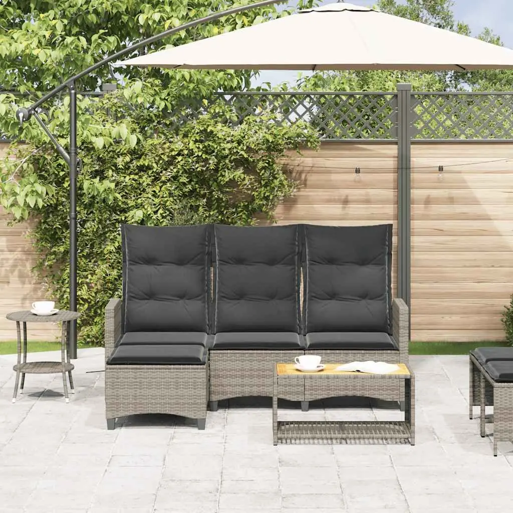 L-shaped Grey Garden Sofa