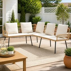 Reliable and Comfortable L-Shaped Outdoor Sofa