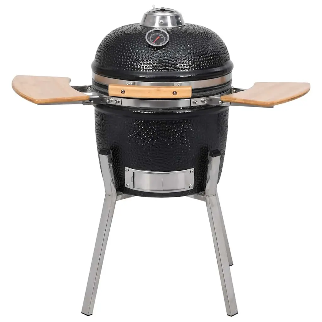 Kamado Grill Smoker Outdoor Cooking 33cm Black