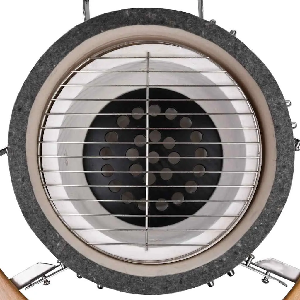 Kamado Grill Smoker Outdoor Cooking 33cm Black