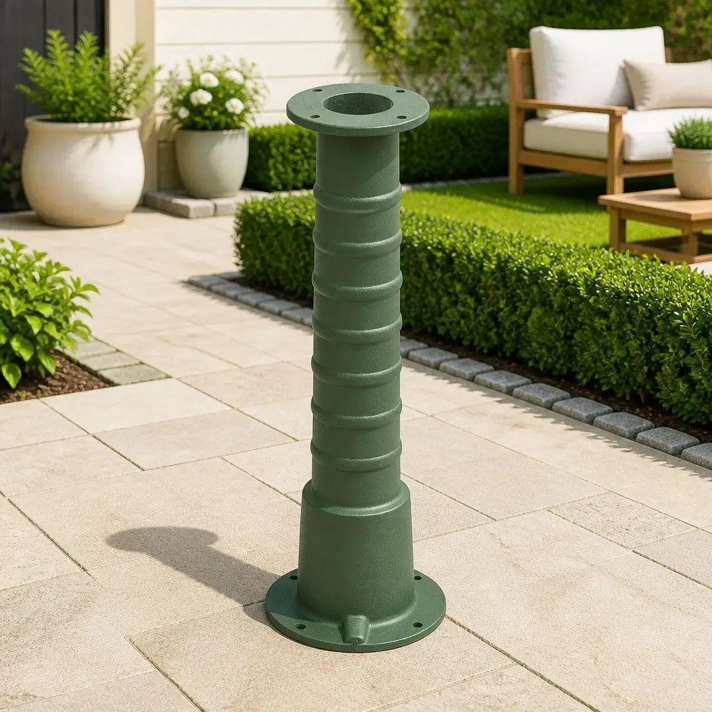 Cast Iron Garden Pump Stand 66cm Height Green Durable for Hand Water Pumps