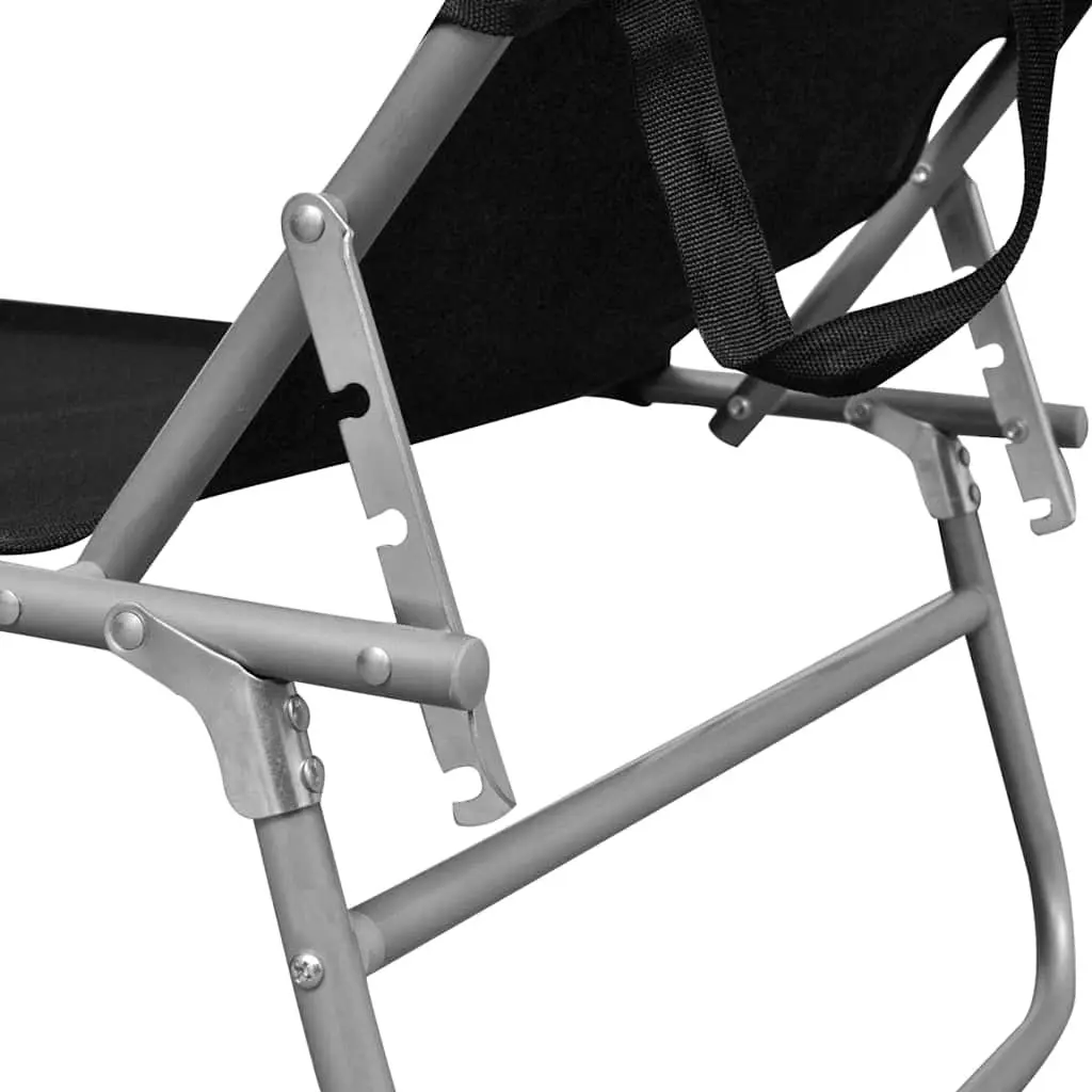 Sun Lounger with Folding Canopy