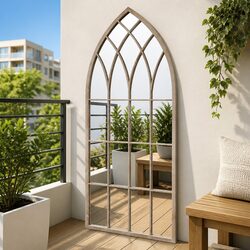 Gothic Arch Garden Mirror: Practical Elegance 50 x 115 cm