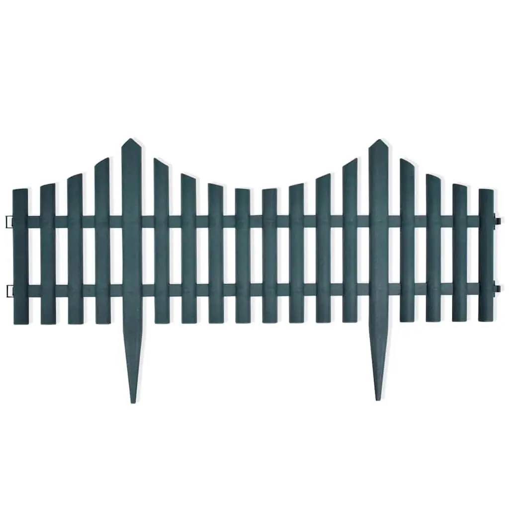 Garden Lawn Edging Dividers 17 Piece Set 10m Green Border Barriers