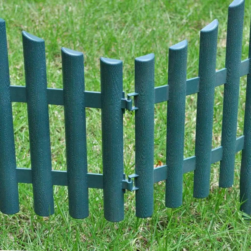 Garden Lawn Edging Dividers 17 Piece Set 10m Green Border Barriers