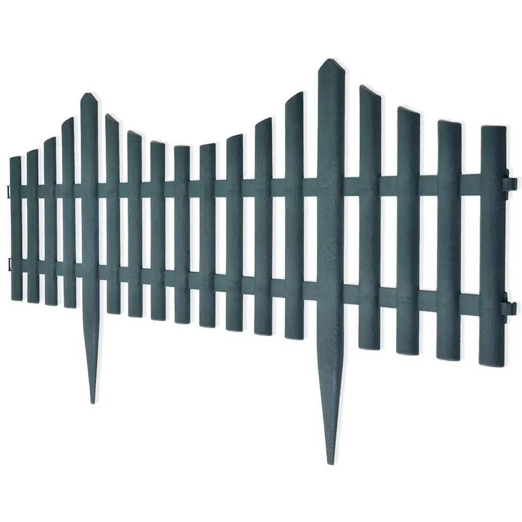 Garden Lawn Edging Dividers 17 Piece Set 10m Green Border Barriers