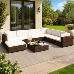 Quality 8 Piece Outdoor Lounge Set for Peace of Mind
