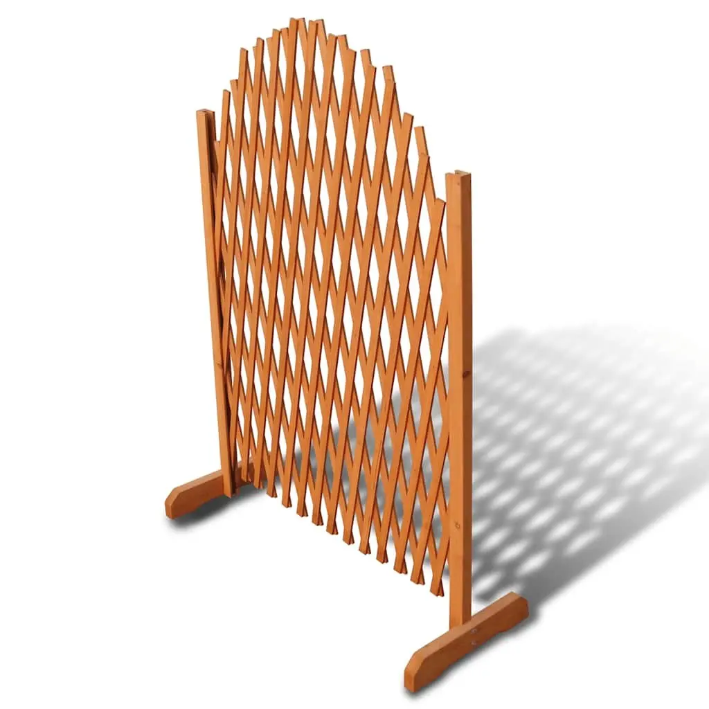 Solid Wood Trellis Fence Panel Expandable 180cm Brown