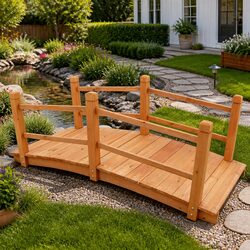 Warmth and Value in a 140cm Wooden Garden Bridge