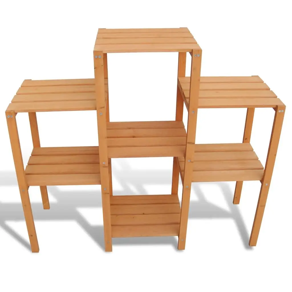 Plant Stand Organiser Display Shelf 97 x 31 x 87 cm Brown Wooden Patio Home Decor