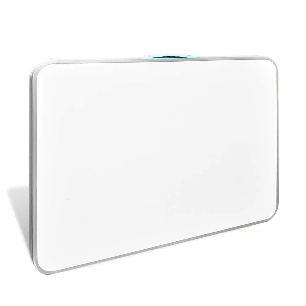 Foldable Camping Table Outdoor Use 80 x 60 cm White Metal Frame