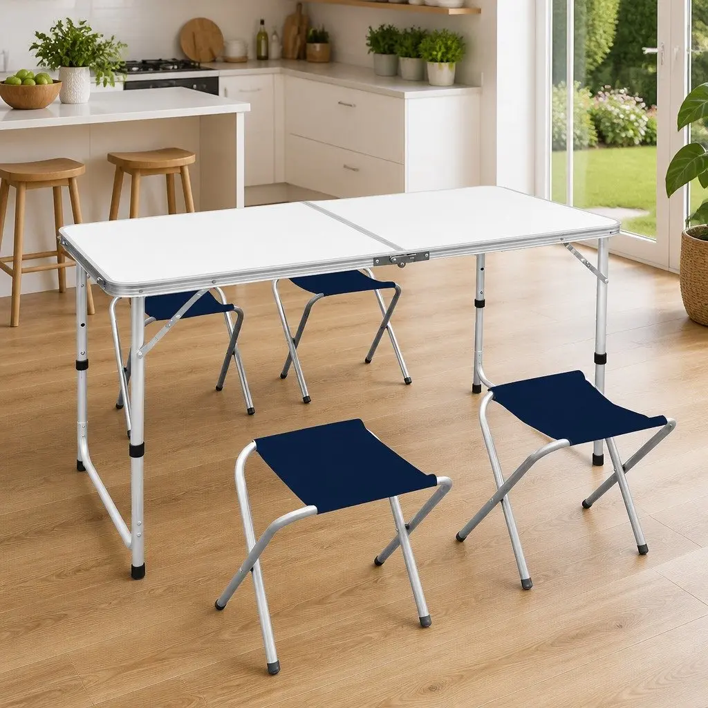 Camping Table Set with Adjustable Height
