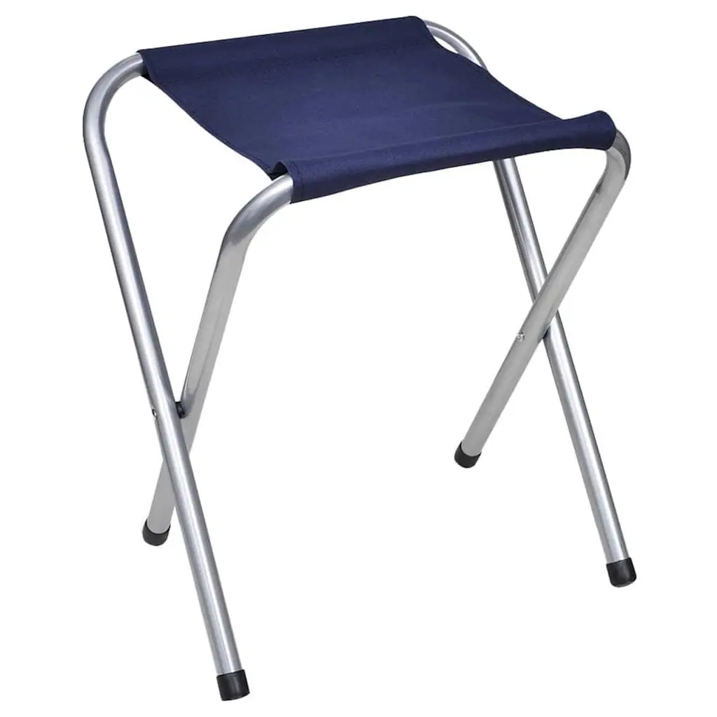 Foldable Camping Table Set Height Adjustable Outdoor Picnic Garden 1 Table 6 Stools White