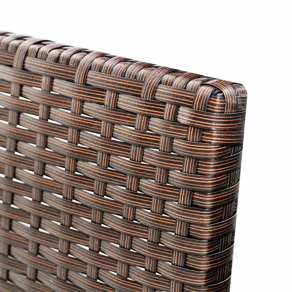 3 Piece Outdoor Lounge Set Garden Patio Furniture Cushions Brown