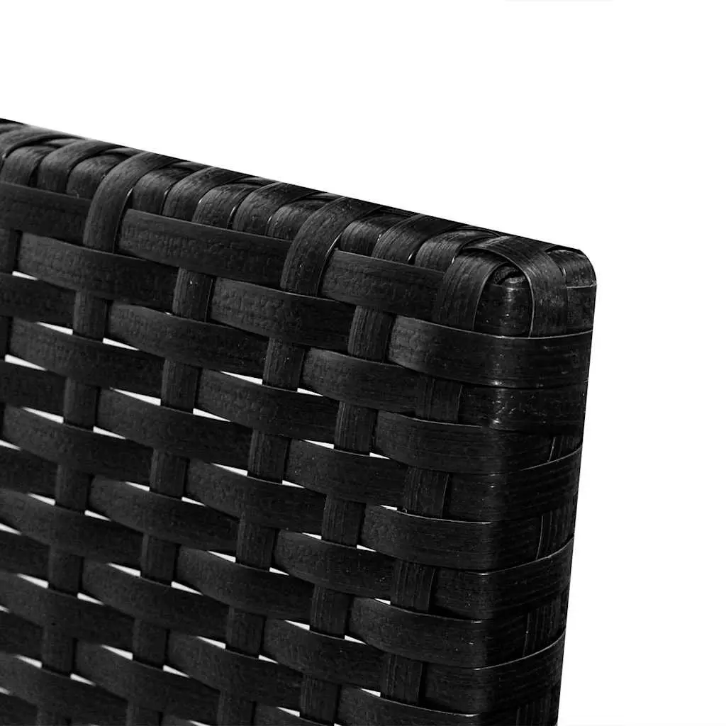 3 Piece Outdoor Lounge Set Garden Patio Furniture Poly Rattan Black