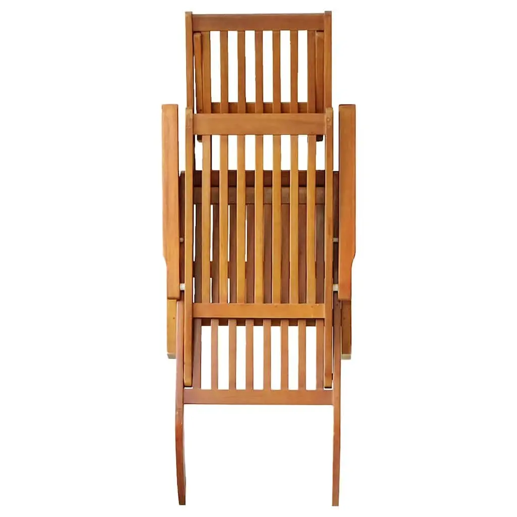 Acacia Wood Lounge Chair with Footrest
