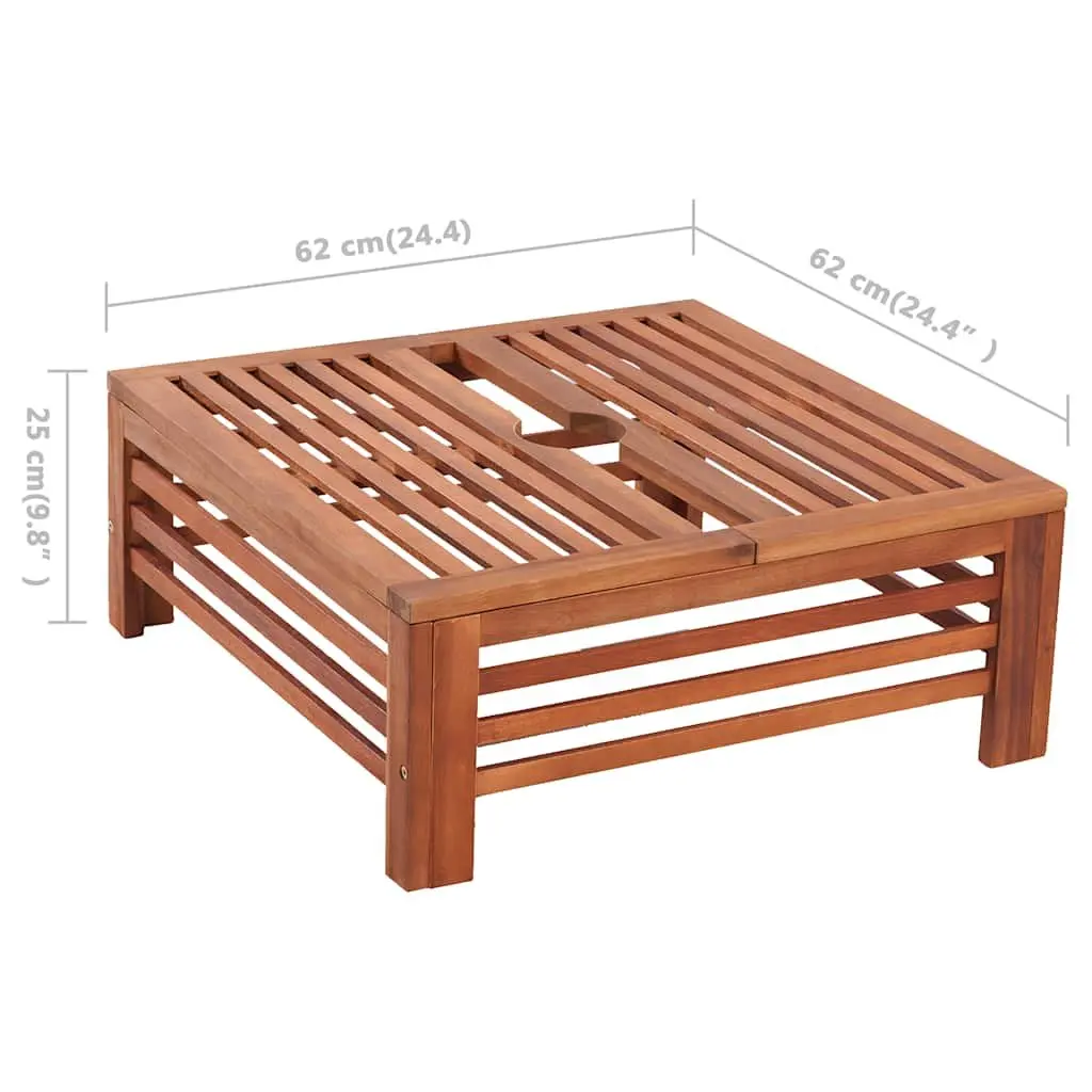 Acacia Hardwood Garden Side Table Parasol Stand Cover Decorative Outdoor Use