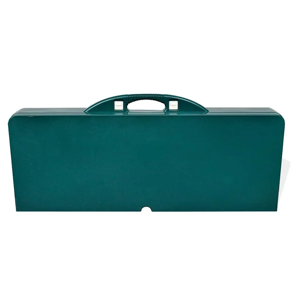 Foldable Camping Table Set with 4 Stools Portable Outdoor Picnic Garden Green