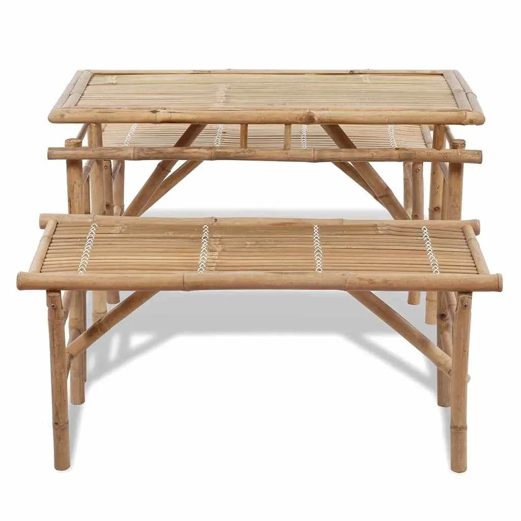 Outdoor Beer Table Set with 2 Benches