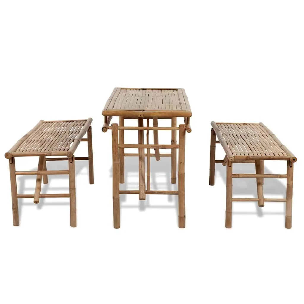 Outdoor Beer Table Set with 2 Benches